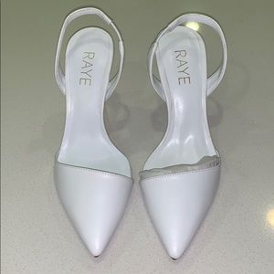 Brand New Raye White Jones Heel